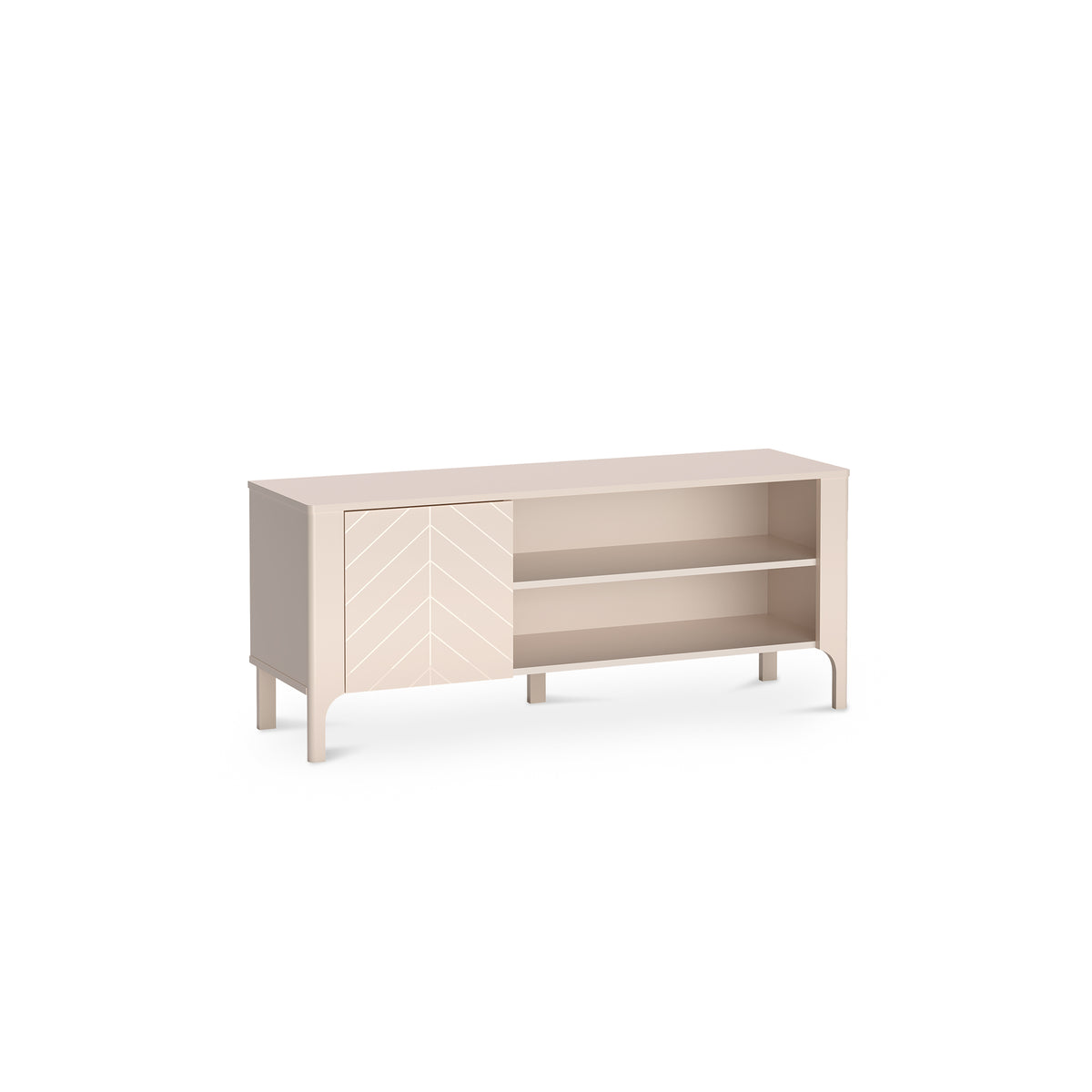 TV-Schrank EKLIPSO 135x57 mit offenem Fach im modernen Stil, Farbe Kaschmir – Hauptbild | Pillovely