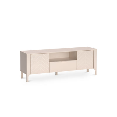 TV-Schrank EKLIPSO 160x57 mit Fischgrätfronten im modernen Stil, Farbe Kaschmir – Hauptbild | Pillovely