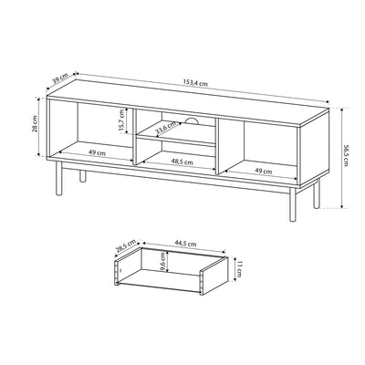 TV-Schrank 154x57 im minimalistischen Stil | Sabi