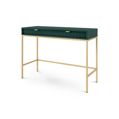 Toaletka 104x78 cm w stylu glamour | Roza Labrador Green Złota