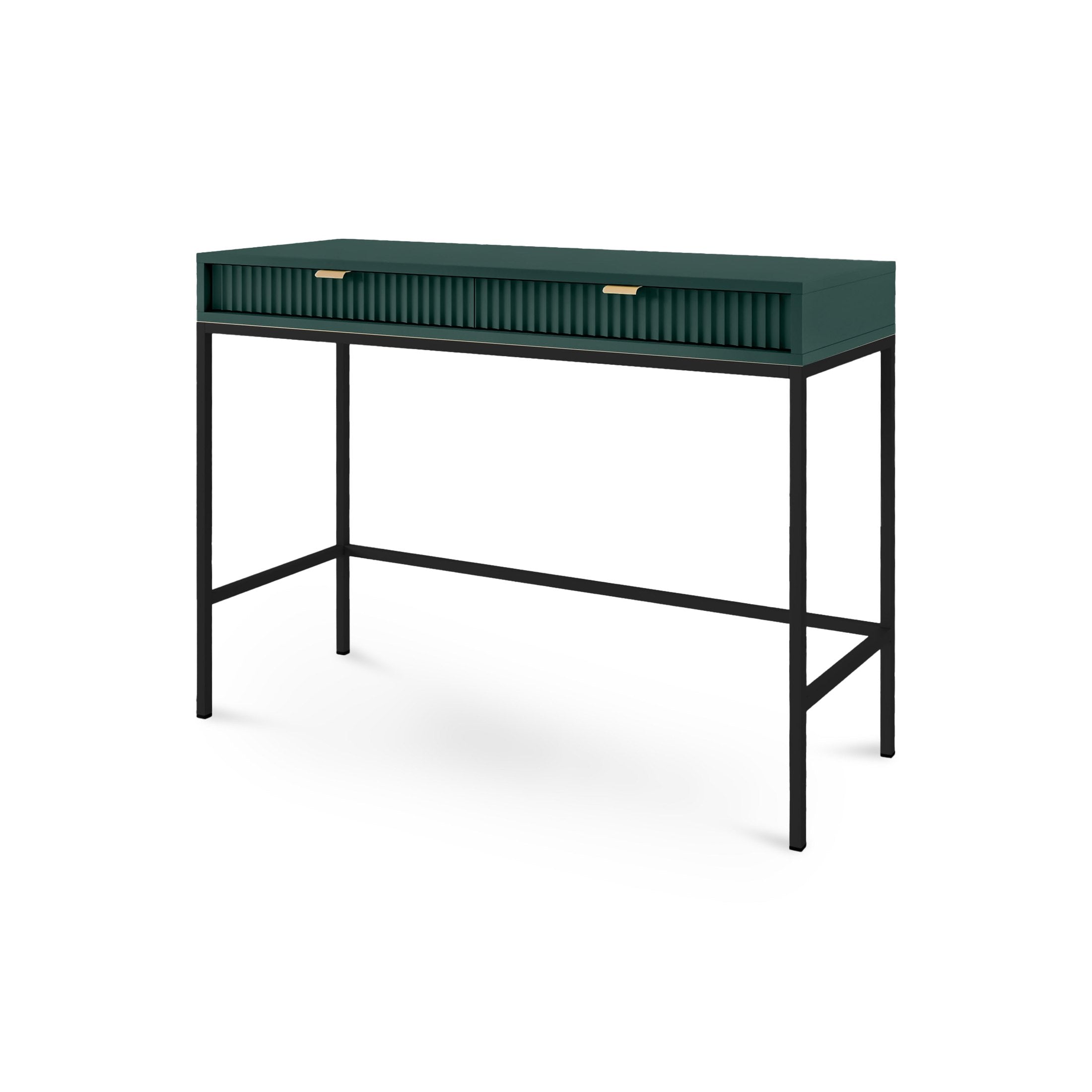 Toaletka 104x78 cm w stylu glamour | Roza Labrador Green Czarny