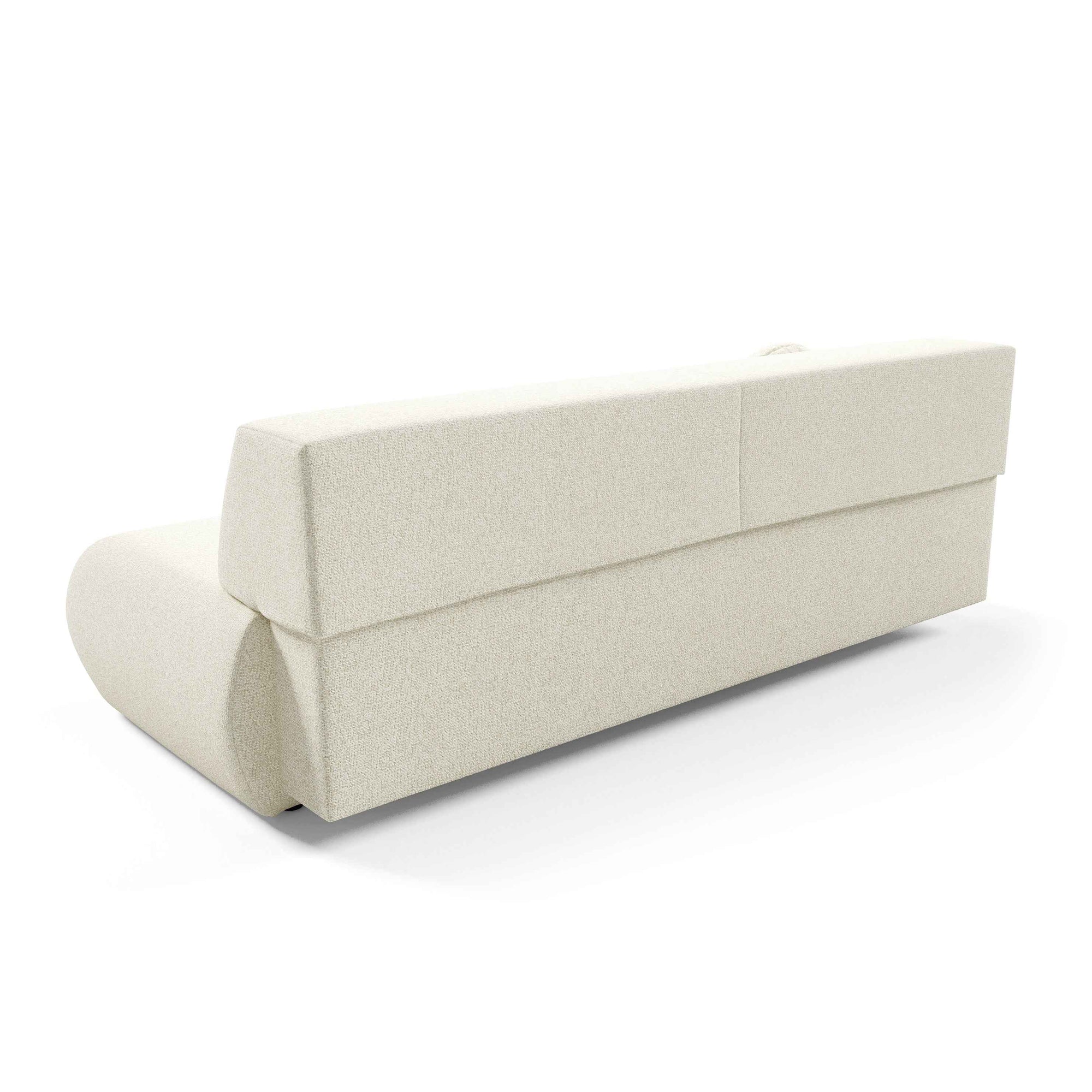 Sofa z funkcją spania 140x200 z pojemnikiem w stylu nowoczesnym – mechanizm DL, regulowany podłokietnik | Puentro