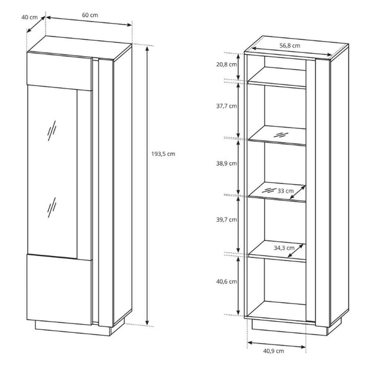 Witryna Armelia 60x194