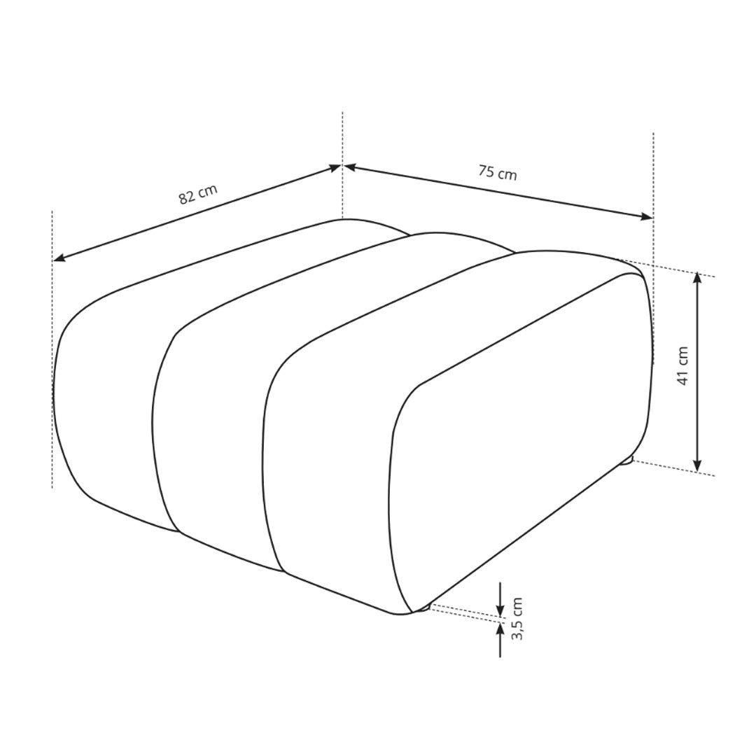Relax-Pouf 82x41 cm im Organic-Modern-Stil | BALOA