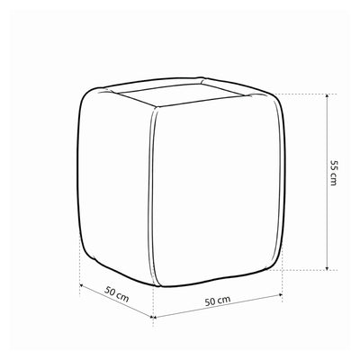 Nachttisch 50x55 ohne Schubladen im minimalistischen Stil | Neria