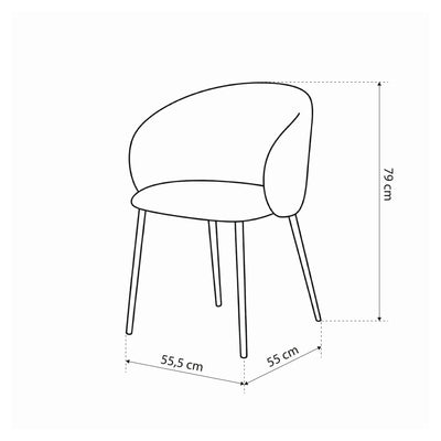 Set aus zwei Esszimmerstühlen im modernen Stil | Delmo