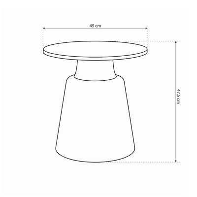 Runder Couchtisch mit einem Durchmesser von 45 cm im modernen Stil | Fumor