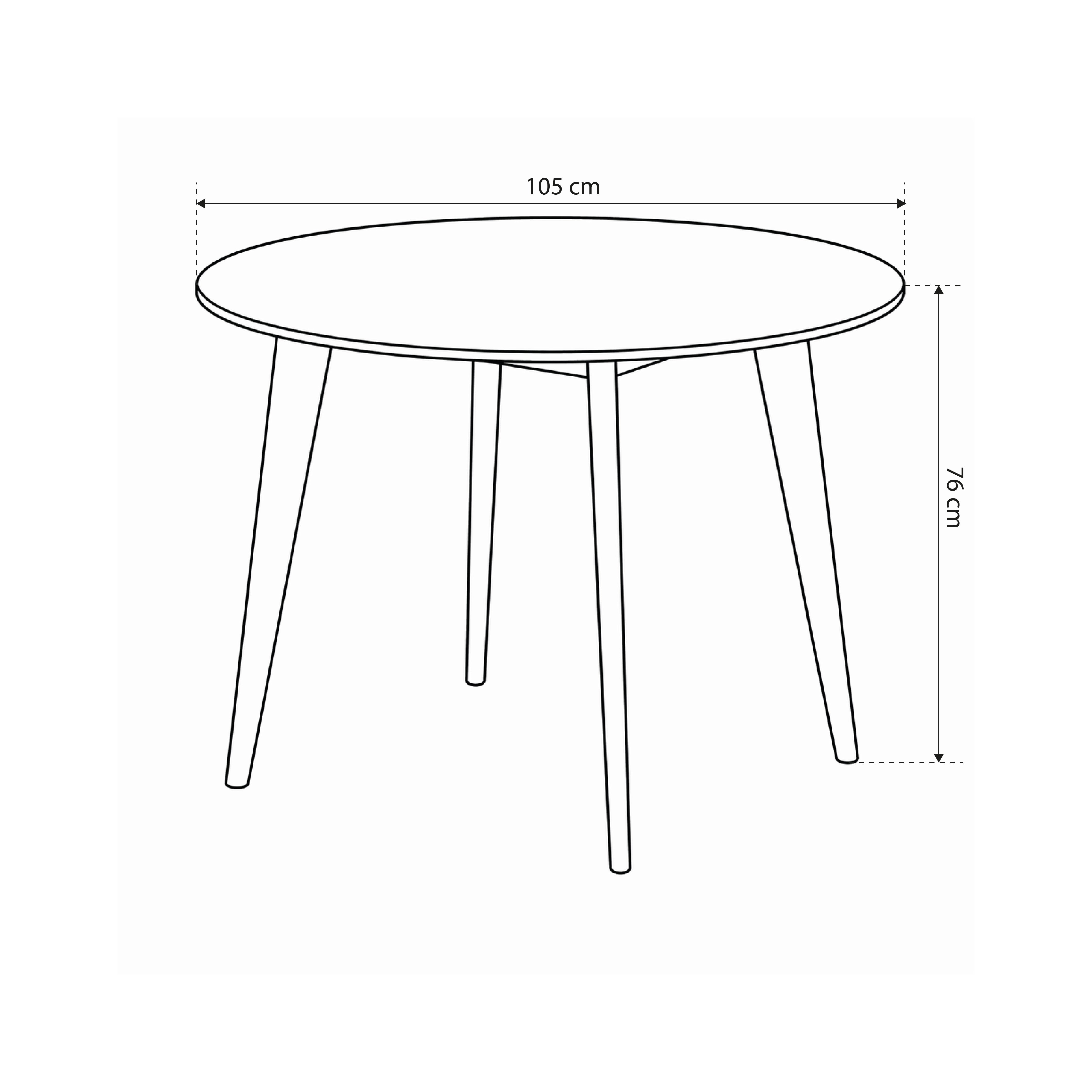 Runder Esstisch 105x76 cm im skandinavischen Stil | Krel