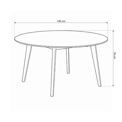 Runder Esstisch Krel 140x76 im skandinavischen Stil | Krel