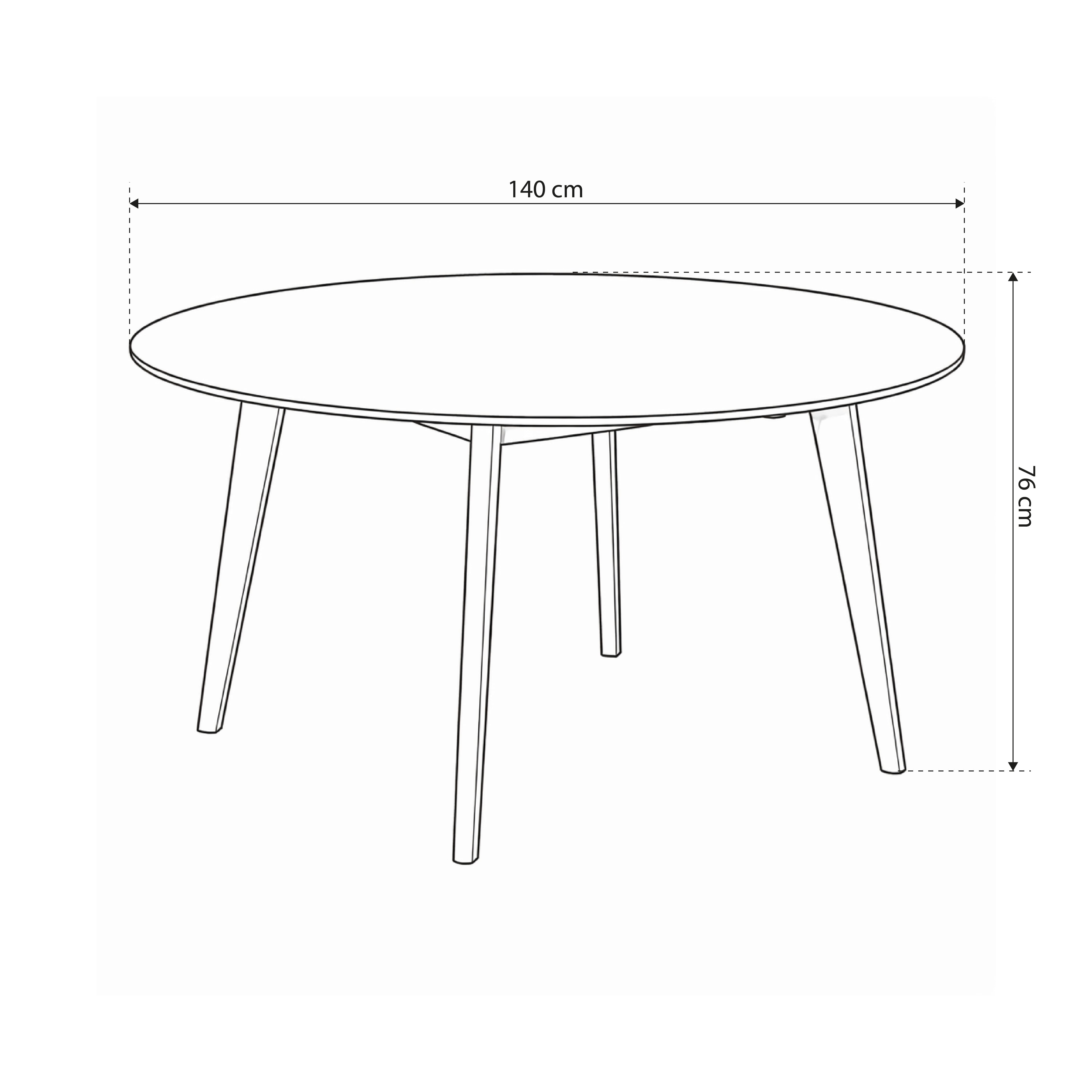 Runder Esstisch Krel 140x76 im skandinavischen Stil | Krel