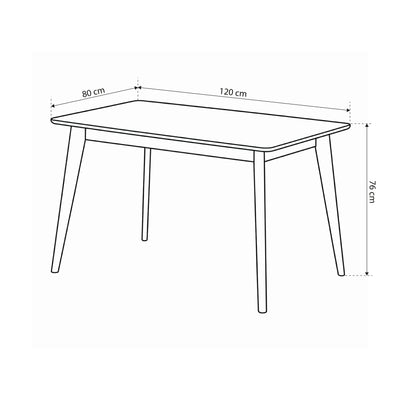 Esstisch 120x80 cm im skandinavischen Stil | Krel