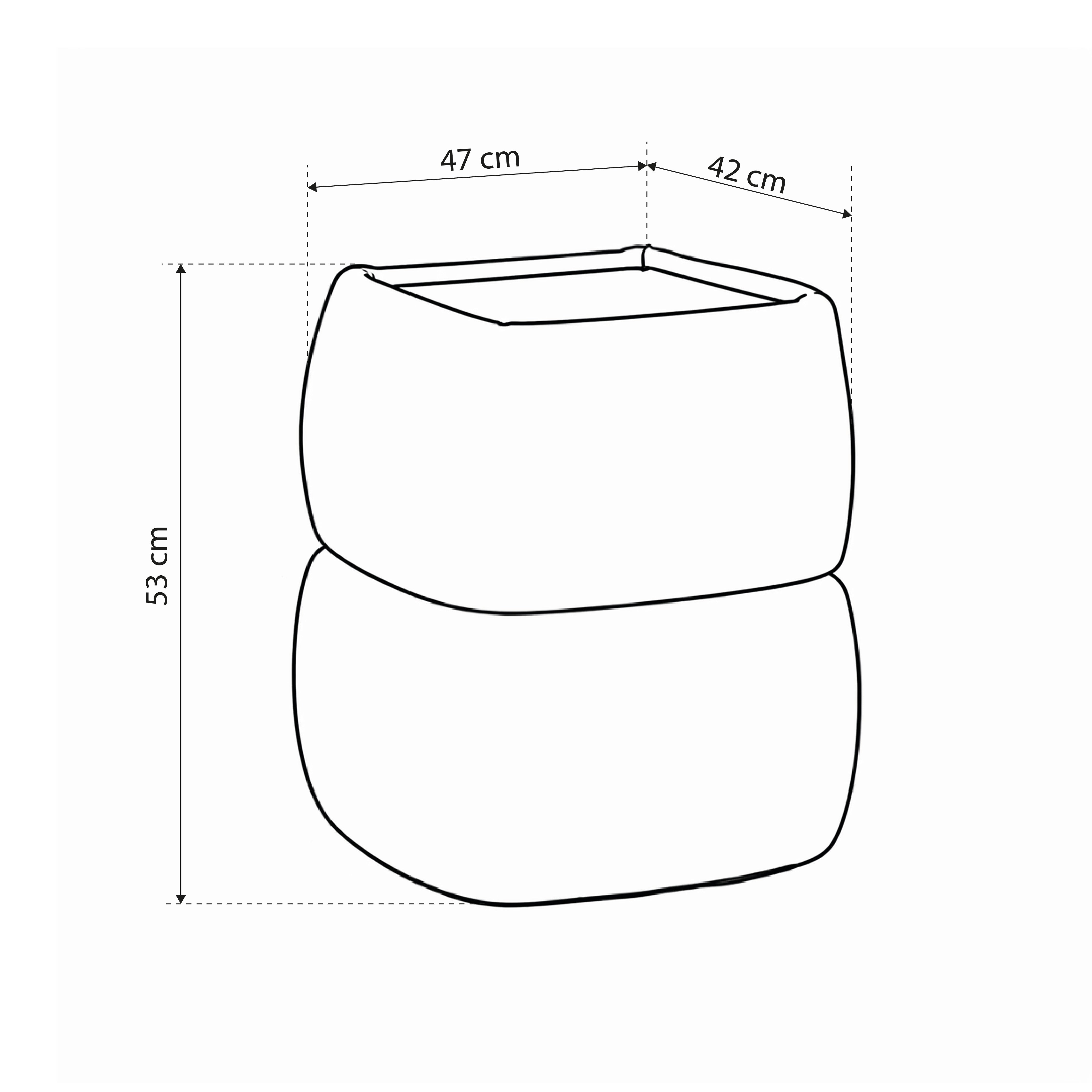 Nachttisch 47x53 ohne Schubladen im minimalistischen Stil | PUFFRA