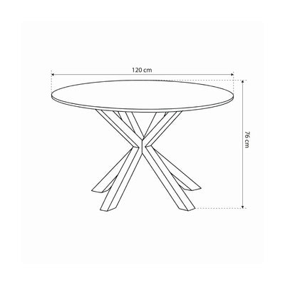 Runder Tisch 120x76 cm im eleganten Stil | Morial
