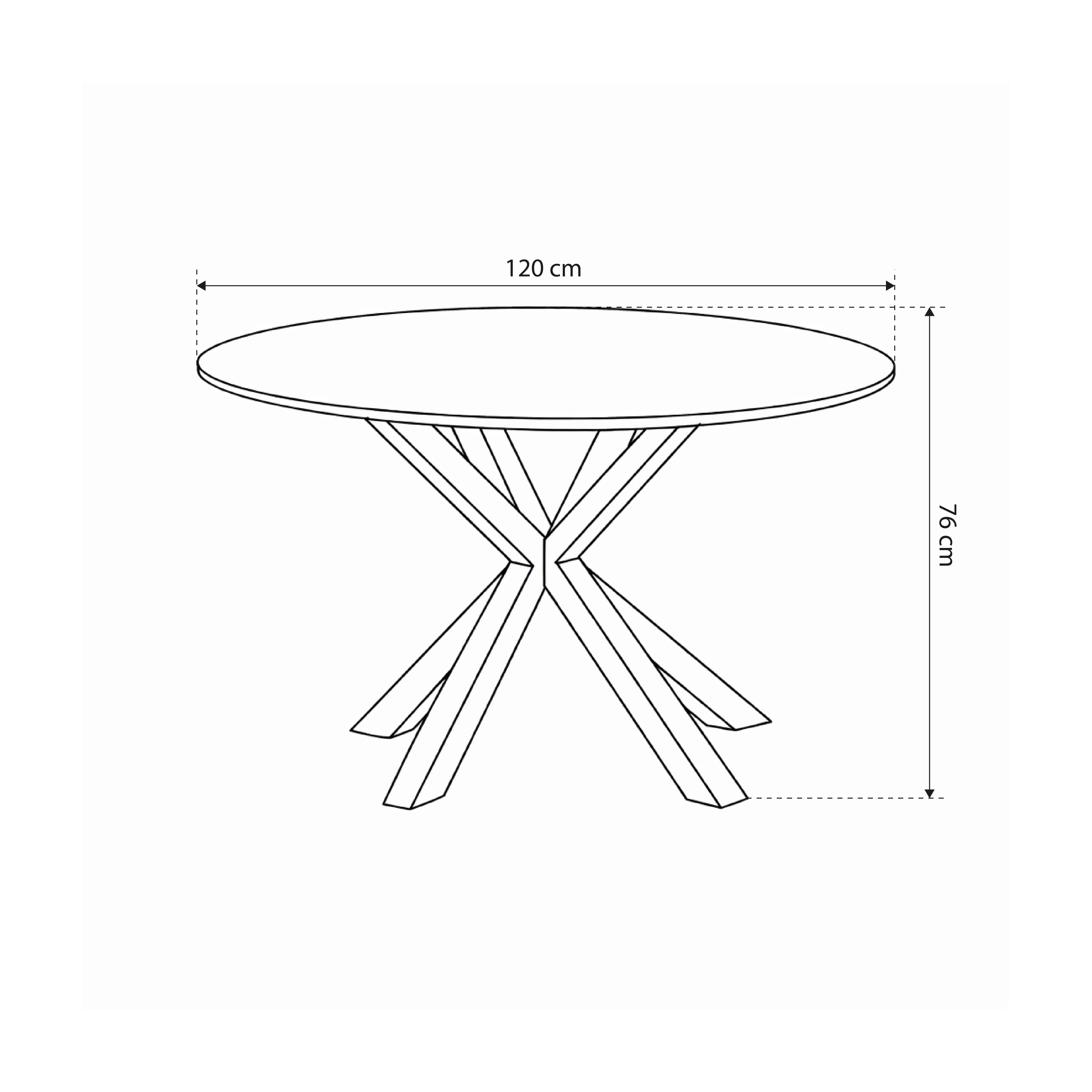 Runder Tisch 120x76 cm im eleganten Stil | Morial