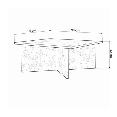 Couchtisch 90x42 cm im eleganten Stil | Plaris