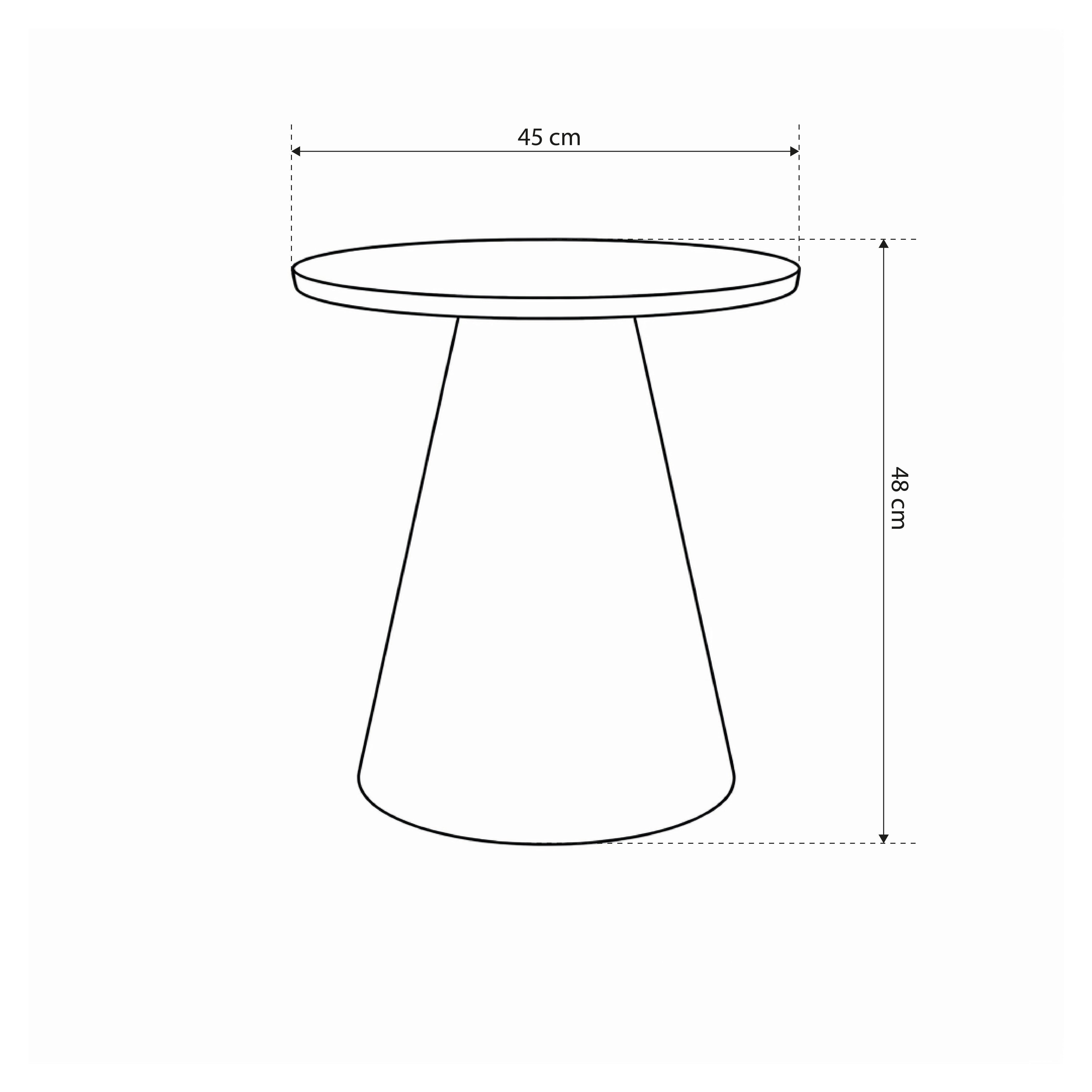 Runder Couchtisch mit einem Durchmesser von 45 cm im Soft-Loft-Stil | Talin