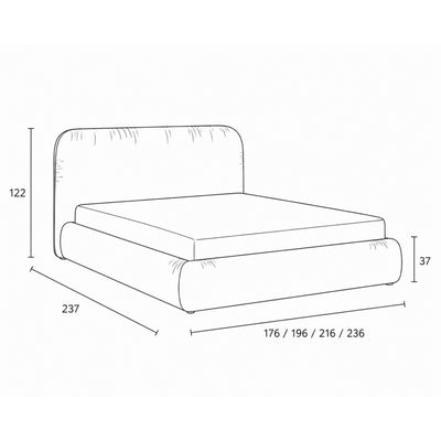Polsterbett mit Bettkasten im Modern-Organic-Stil | Paries