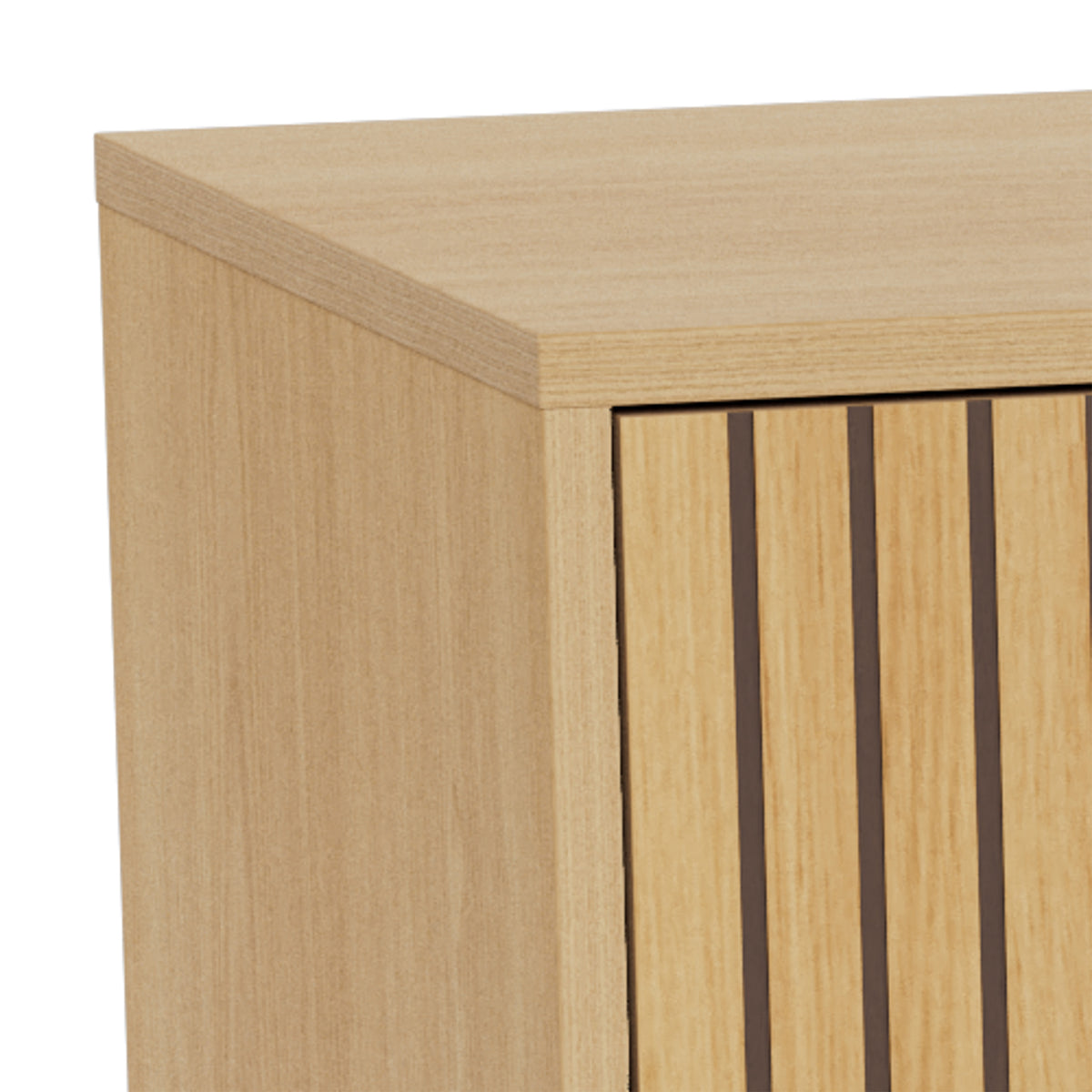 Kommode 158x81 mit Lamellenfront im modernen Stil | Bambouz