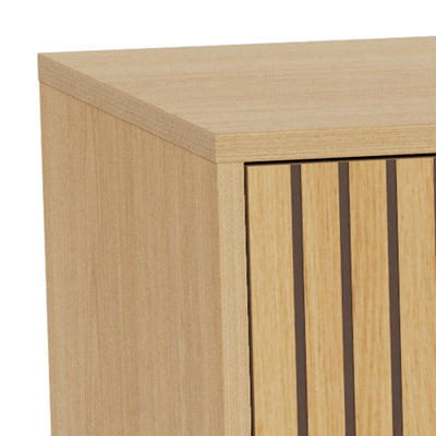 Kommode 158x81 mit Lamellenfront im modernen Stil | Bambouz