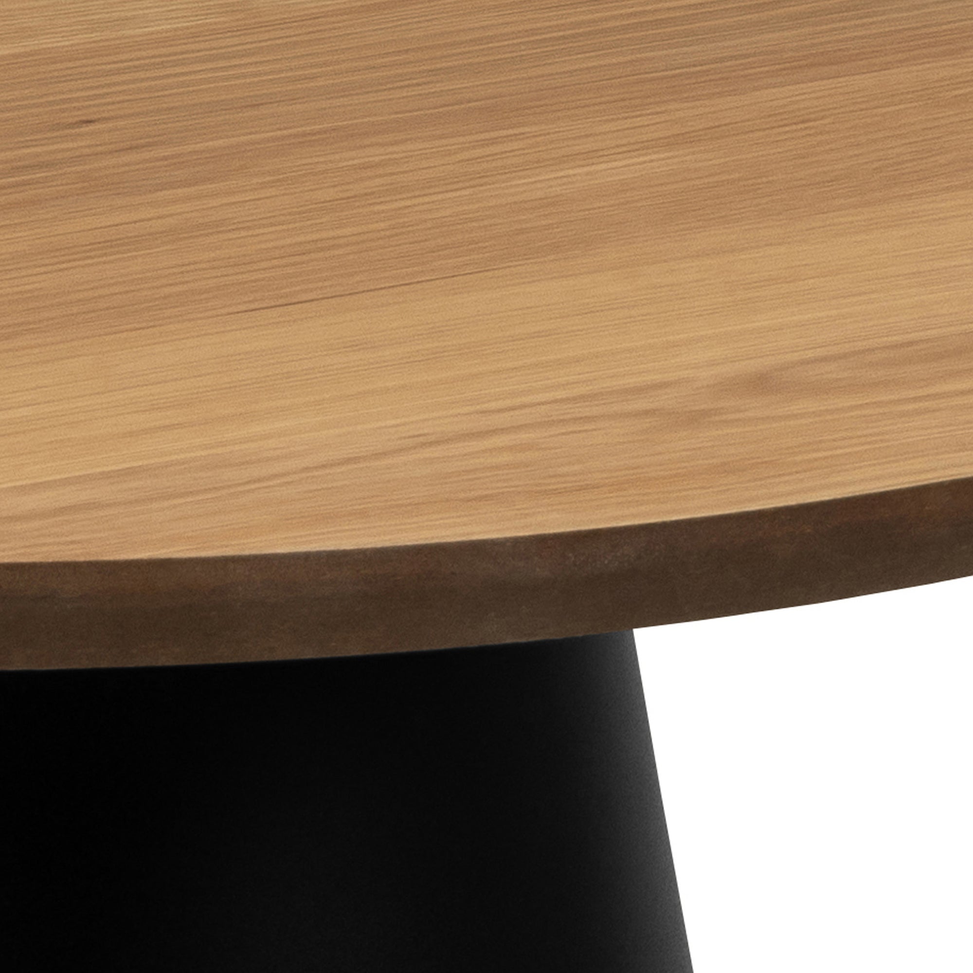Okrągły stolik kawowy o średnicy 45 cm w stylu soft loft – kompaktowy rozmiar, naturalny rysunek drewna | Talin